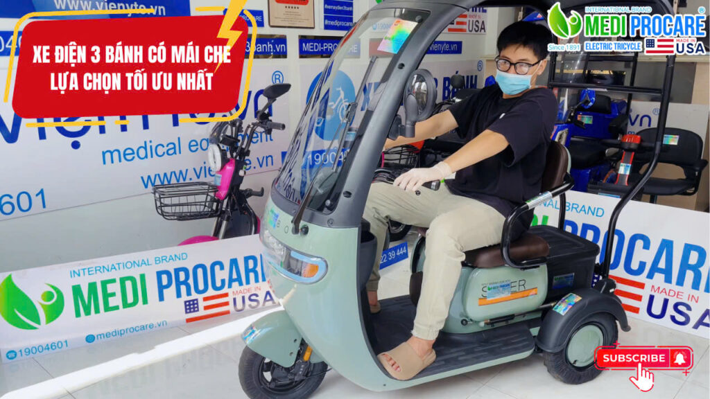 xe điện 3 bánh có mái che MEDI-PROCARE EST722