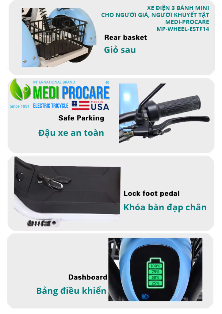 XE ĐIỆN 3 BÁNH MEDI-PROCARE ESTF14